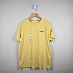 Patagonia Fitz Roy Icon Responsibili-Tee Size Women XL/Men L Milled Yellow 37665